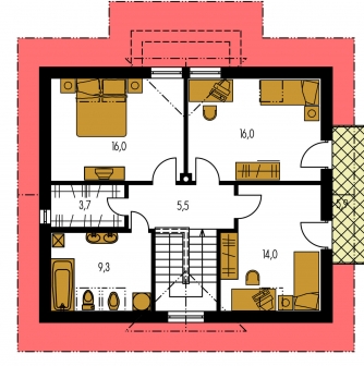 Floor plan of second floor - PREMIER 187